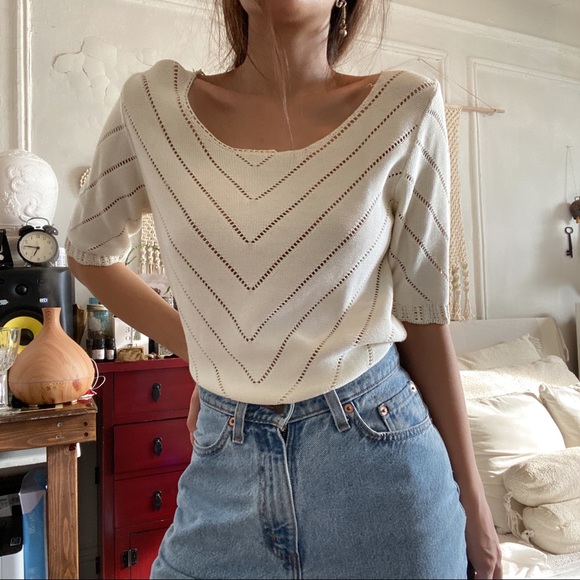 J Crew Ivory Knitted Sweater Size S - Picture 6 of 10